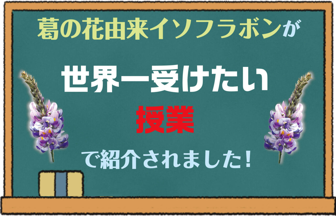 葛の花由来イソフラボンが世界一受けたい授業で紹介されました
